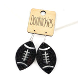 1.5" Glitter School Spirit Football Dangles - Custom Spirit Earrings