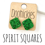 14mm School Spirit Square Studs - Custom Spirit Earrings