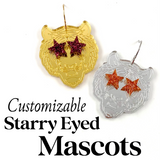 1.5" Fan Glam Mascot Dangles: TIGERS - Custom Spirit Earrings