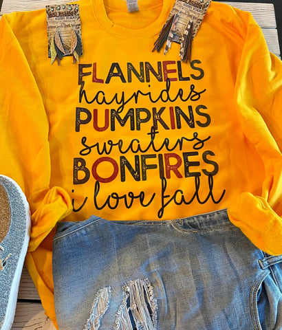 I Love Fall - PLEASE ALLOW 3-5 DAYS FOR SHIPPING