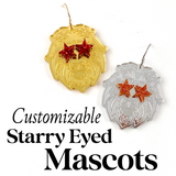 1.5" Fan Glam Mascot Dangles: LIONS - Custom Spirit Earrings