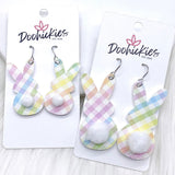 NEW Pastel Bunny Tail Acrylics - Easter Earrings