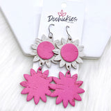 3.5" Daisy Dangle Drops (3-D Collection) -Earrings