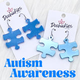 1.5" Autism Awareness Puzzle Piece Acrylics -Earrings