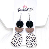 Black & White Abstract Bell Collection -Earrings