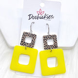 2" Neon Wild Side Acrylic Cubies- Summer Earrings