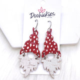2.5" Doodle Dot Valentine Gnomes -Earrings
