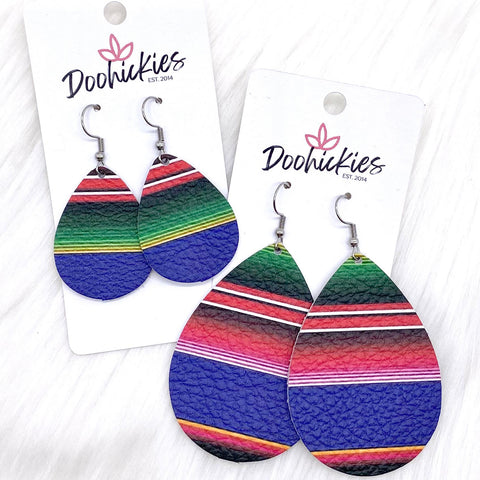 Fiesta Serape Teardrops -Earrings