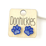 13mm School Spirit Paw Studs - Custom Spirit Earrings