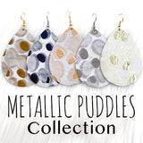 2.5" Metallic Puddle Collection - Fall Earrings