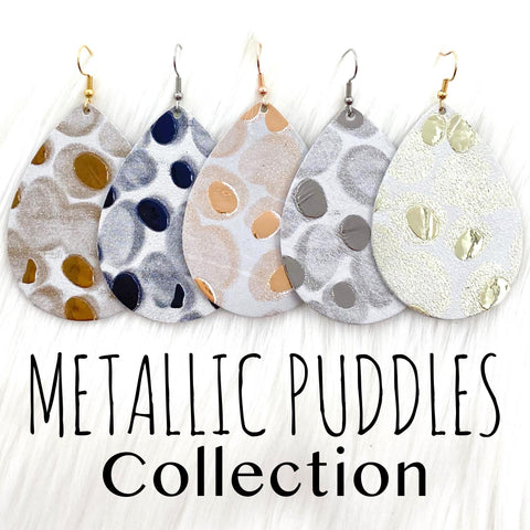 2.5" Metallic Puddle Collection - Fall Earrings