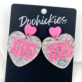 2" Conversation Heart Dangles - Valentines Acrylic Earrings