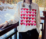 Watercolor Hearts Long Sleeve Tee