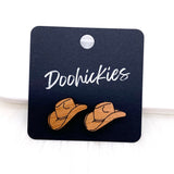 Wooden Cowgirl Studs - Western Earrings (Copy)