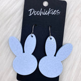 2.5" Pastel Leopard Bunny Heads -Easter Earrings