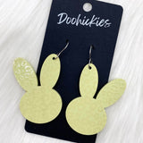 2.5" Pastel Leopard Bunny Heads -Easter Earrings