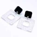 2" Shimmer Cubie Dangles -Everyday Acrylic Earrings