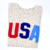 USA Leopard Tee