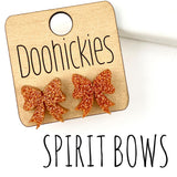 15mm School Spirit Bow Studs - Custom Spirit Earrings