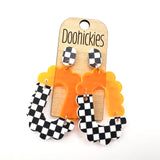 2.8" Halloween Matilda Acrylic Dangles - Halloween Earrings