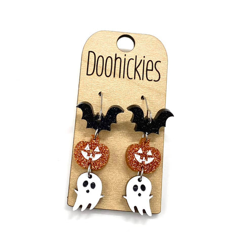 2" Spooky Trifecta - Halloween Acrylic Earrings