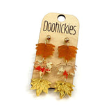 3" Fall Leaf Dangles - Fall Acrylic Earrings