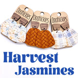 2" Harvest Jasmines - Fall Leather Earrings