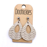 1.5" Fall Braided Raindrops - Leather Earrings