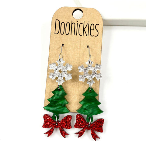 2" Christmas Trifecta - Christmas Acrylic Earrings