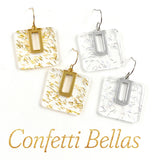 1.5" Confetti Bellas - New Years Acrylic Earrings