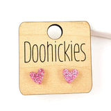 8mm Tiny Confetti Valentine Hearts - Valentines Earrings