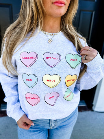 Candy Hearts - JESUS STYLE - Tee and Sweatshirt Options - PRE-SALE CLOSES FRI, 1/17 @ MIDNIGHT