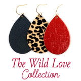 2" The Wild Love Mini Collection - Leather Valentines Earrings