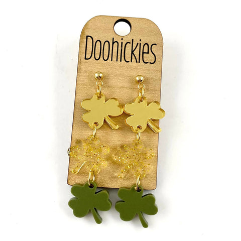 The Pinch Proof Shamrock Acrylic Dangles - St. Patrick's Day Earrings