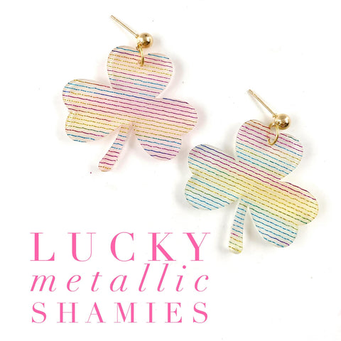 Lucky Metallic Shamies - St. Patrick's Day Earrings