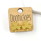 15mm Lucky Shamrock Studs - St. Patrick's Day Earrings