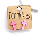 16mm Pastel Cross Singles -Stud Earrings