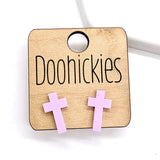 16mm Pastel Cross Singles -Stud Earrings