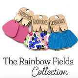 The Rainbow Fields Jasmines Collection - Spring Leather Earrings