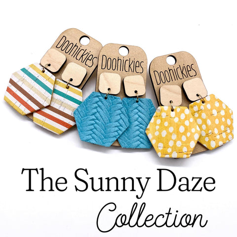 The Sunny Daze Collection - Spring Leather Earrings