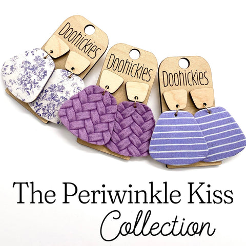 The Periwinkle Kiss Jasmines Collection - Spring Leather Earrings