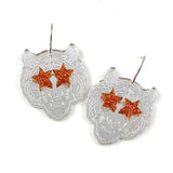 1.5" Fan Glam Mascot Dangles: TIGERS - Custom Spirit Earrings