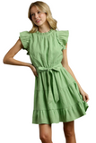 The Larisa Tiered Dress with Ruffle Sleeves