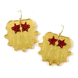 1.5" Fan Glam Mascot Dangles: BULLDOGS - Custom Spirit Earrings