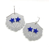 1.5" Fan Glam Mascot Dangles: EAGLES - Custom Spirit Earrings