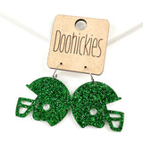 1.25" Glitter School Spirit Helmet Dangles - Custom Spirit Earrings