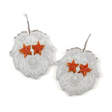 1.5" Fan Glam Mascot Dangles: LIONS - Custom Spirit Earrings