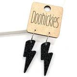 1.5" Glitter School Spirit Bolt Dangles - Custom Spirit Earrings