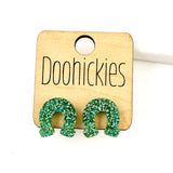 16mm Lucky Horseshoe St. Patrick's Day Bow Studs