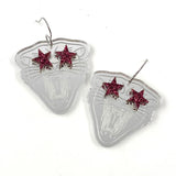 1.5" Fan Glam Mascot Dangles: PANTHERS - Custom Spirit Earrings